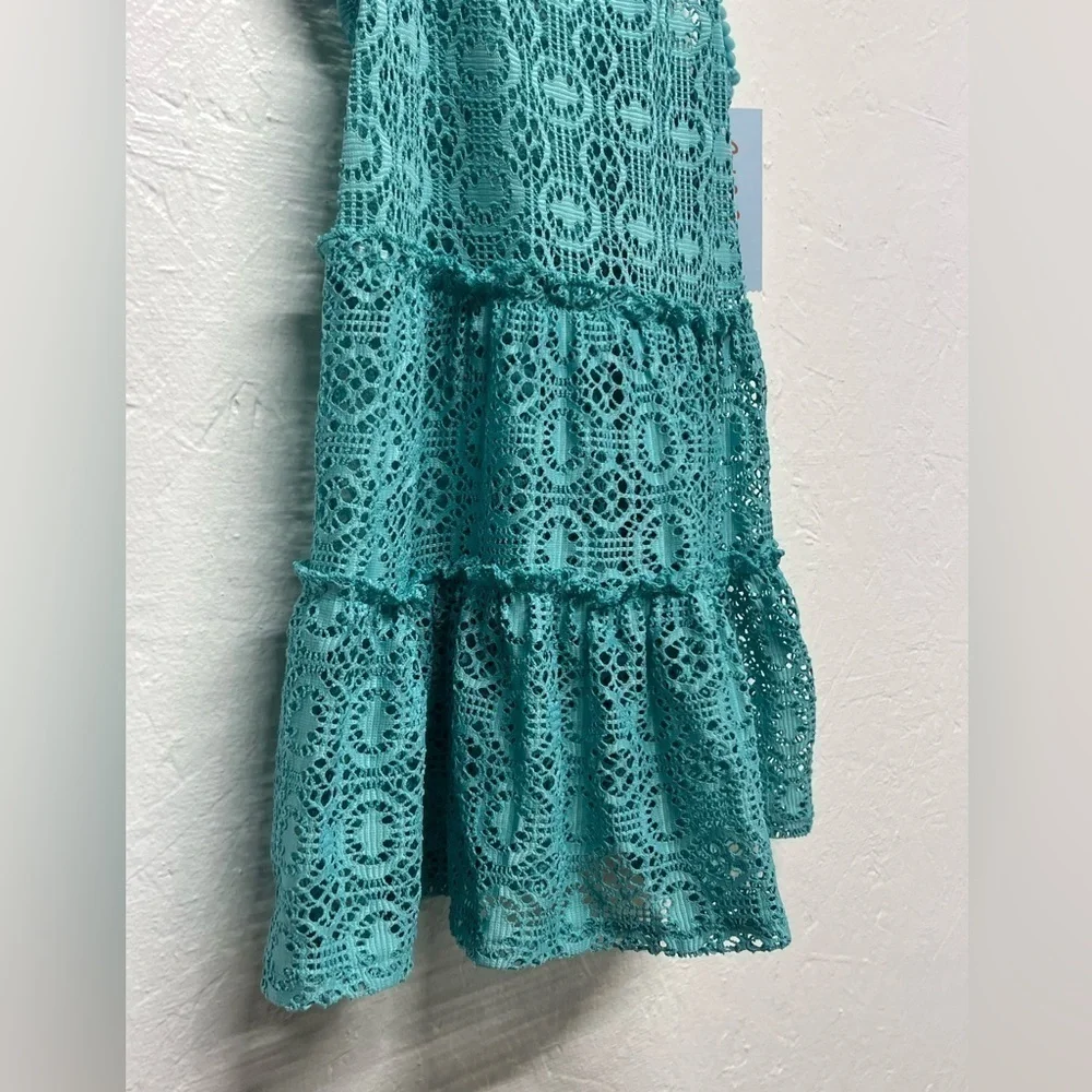 Girls' Crochet Solid Cover up - Cat & Jack™ - XS (4-5) Aqua
